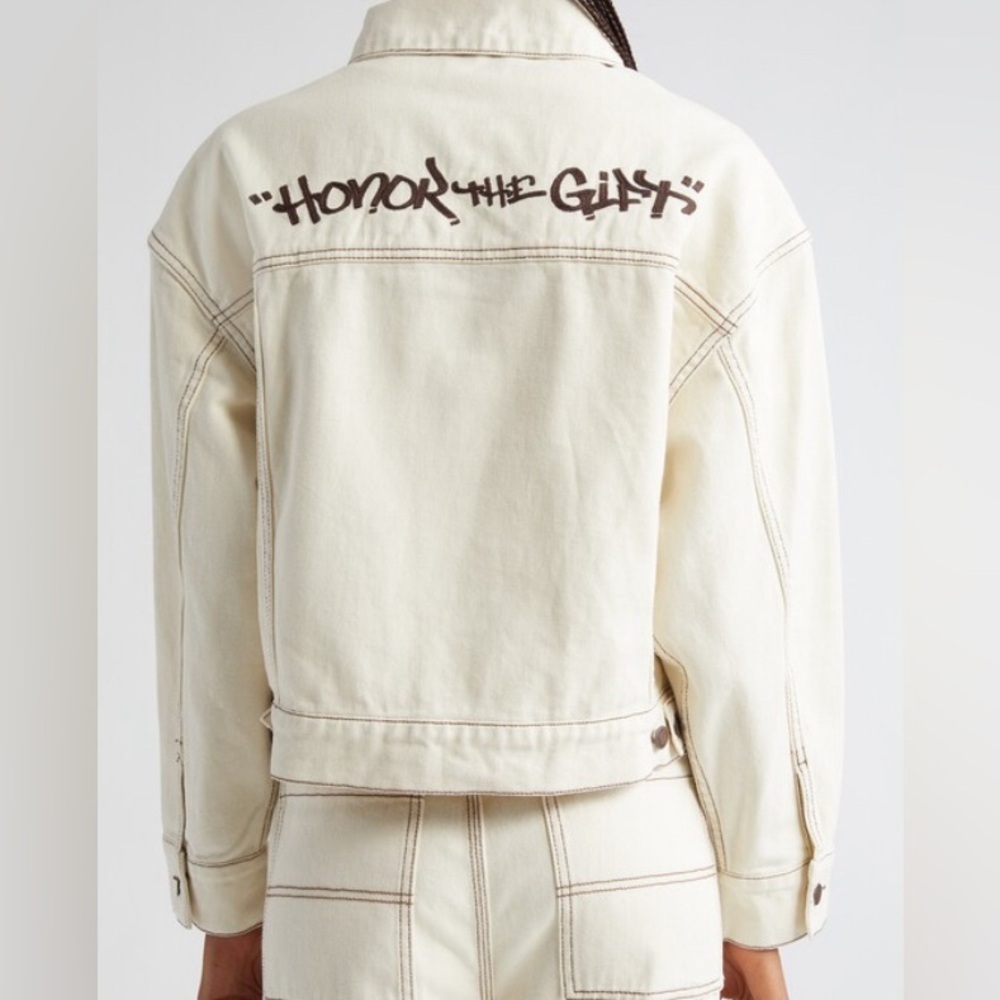Honor The Gift Denim Carpenter Jacket in Bone Size Medium NWT